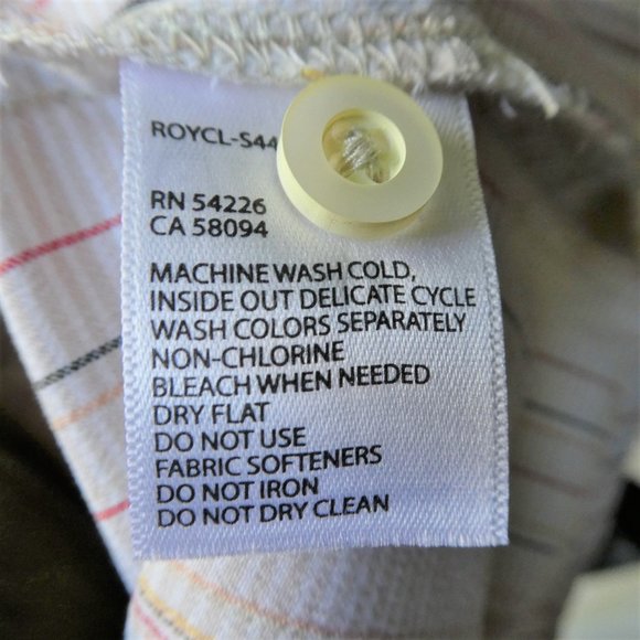 Royal Robins Shirt Princess Stripes Stretch Hiking Half Sleeves Roll Tabs Zip S - Picture 8 of 8